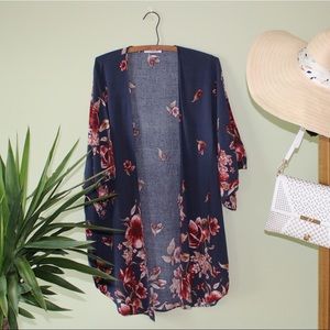 Andree by Unit navy blue kimono cover up